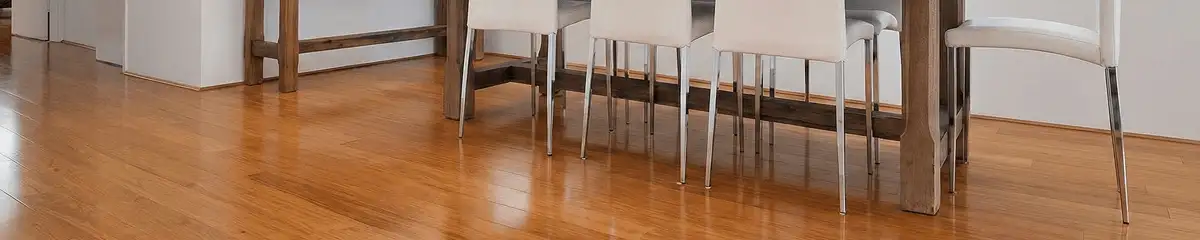 Professionally installed and refinished bamboo flooring in a residential home, showcasing smooth finish and natural wood tones in Birmingham, AL