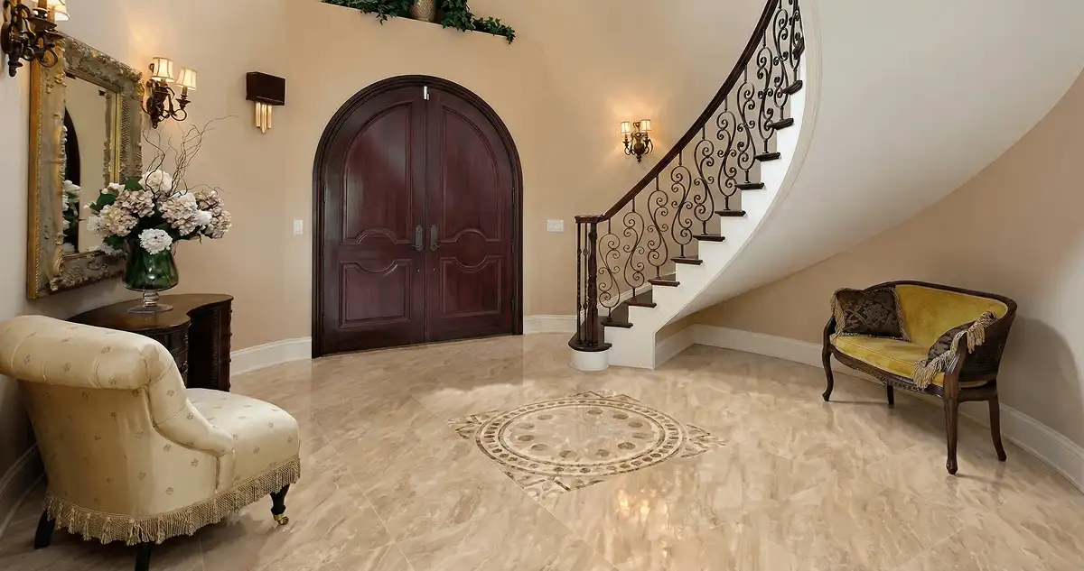 Entrance hall with professionally installed ceramic tile flooring in Birmingham AL